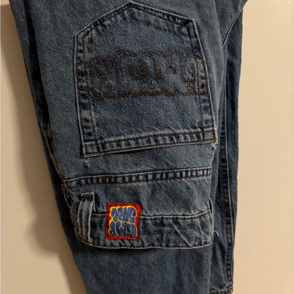 Blue Denim Cargo Pants